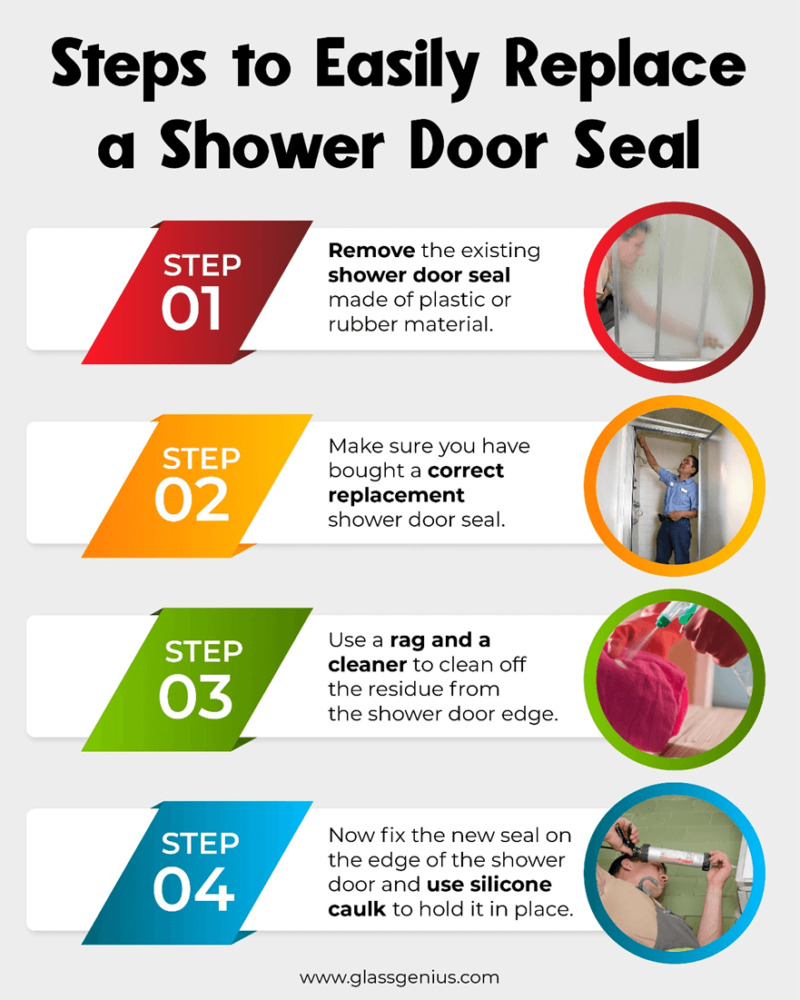 How to Replace Shower Door Bottom Seal Strip Glass Genius