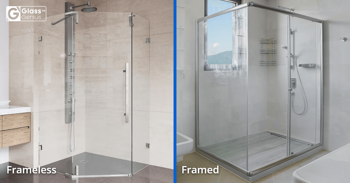 Framed Vs Frameless Glass Shower Doors, Frameless Sliding Shower Door Leaks At Bottom