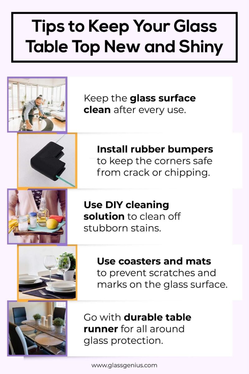 Tips to Keep Your Glass Table Top New and Shiny