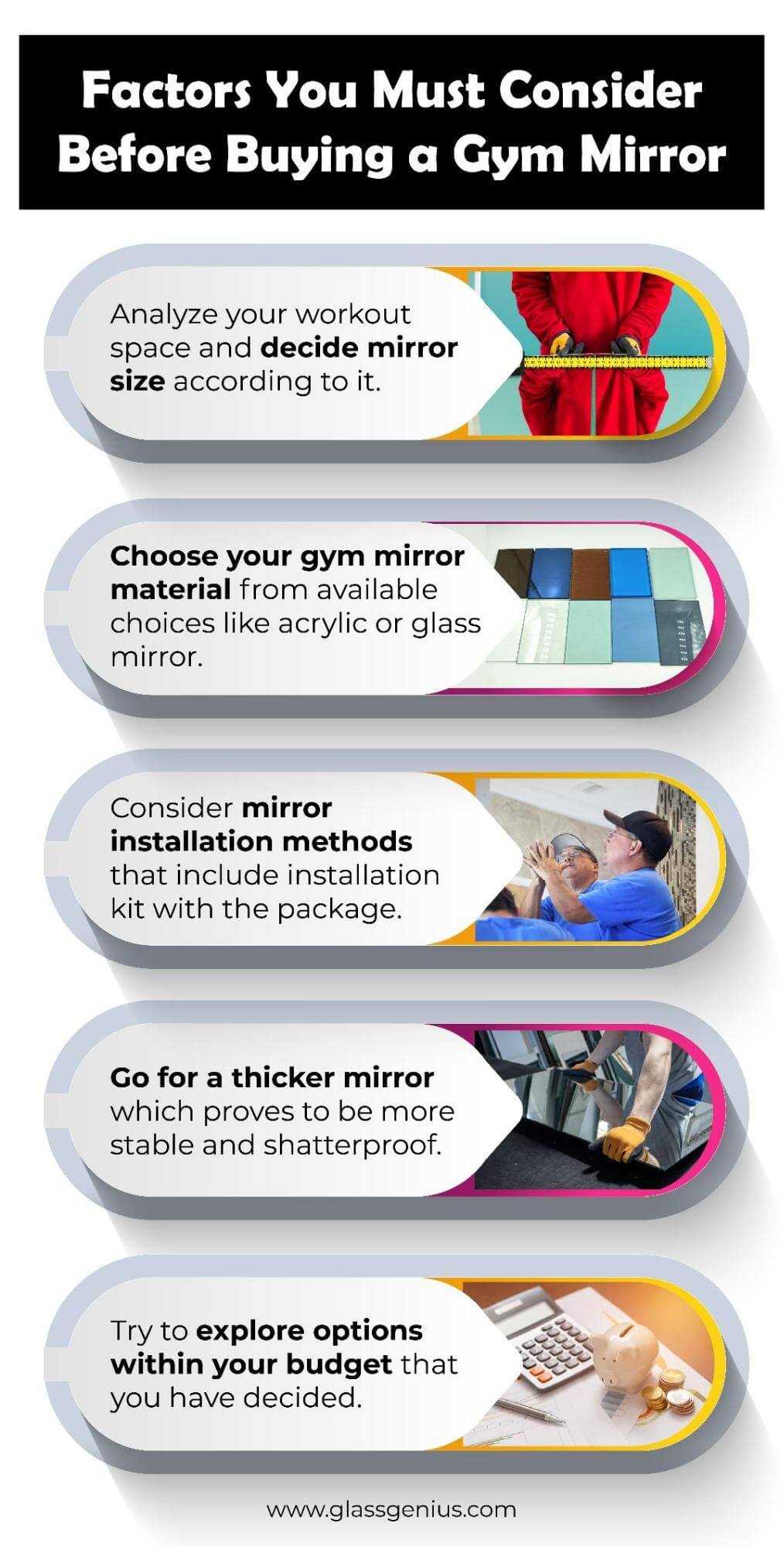 Factors you must consider before buying a gym mirror