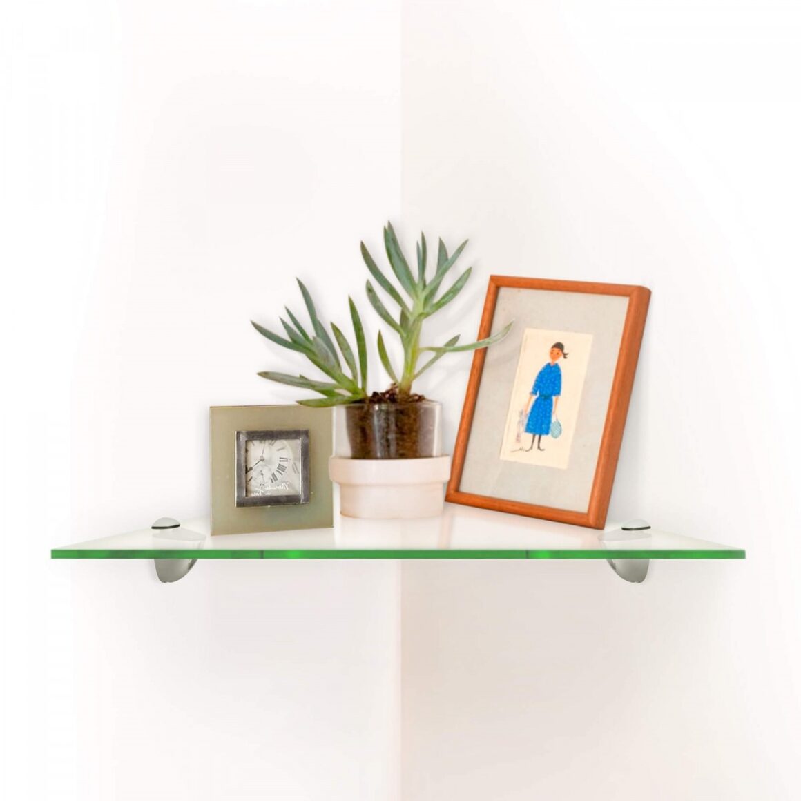 Corner Triangle Glass Shelves