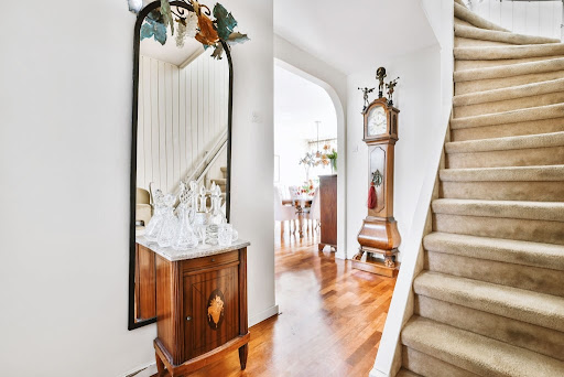 Mirror Hanging in a Narrow Hallway