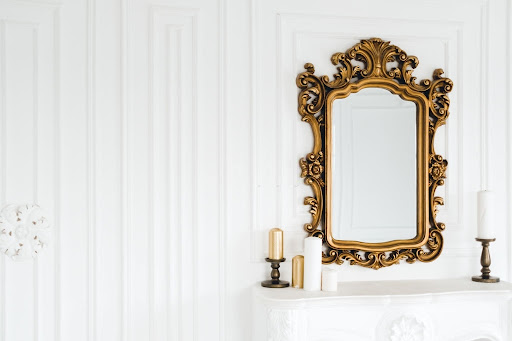 Antique Mirror in Hallway