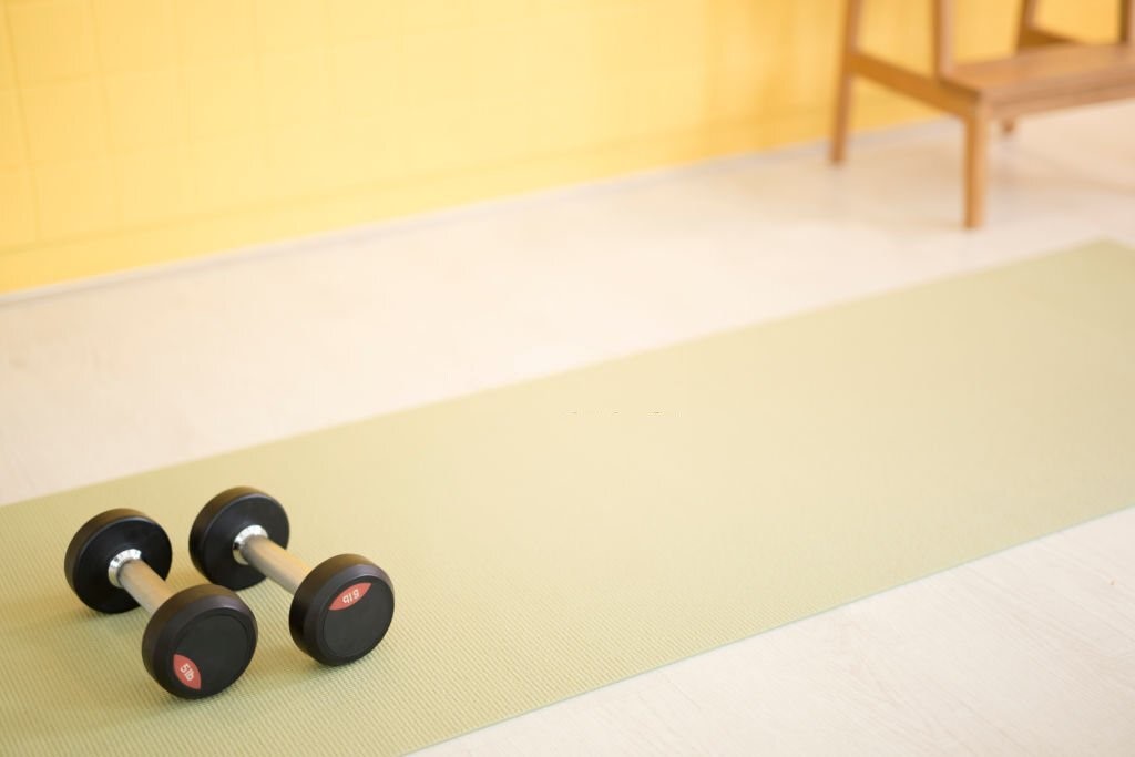 Colorful Flooring for Garage Gym