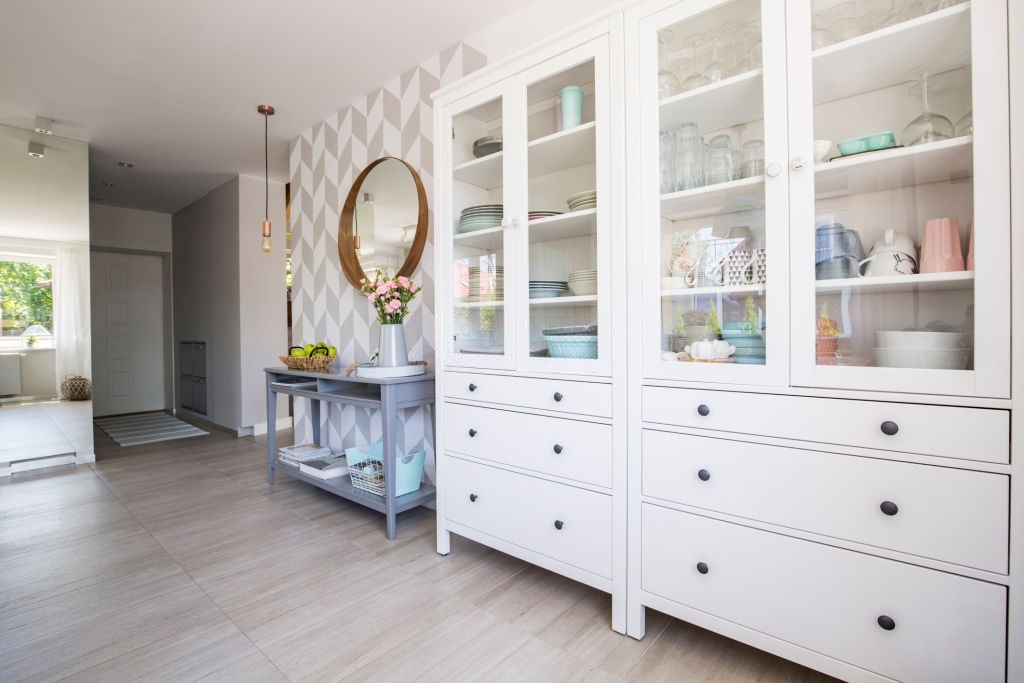 cabinets with glass doors