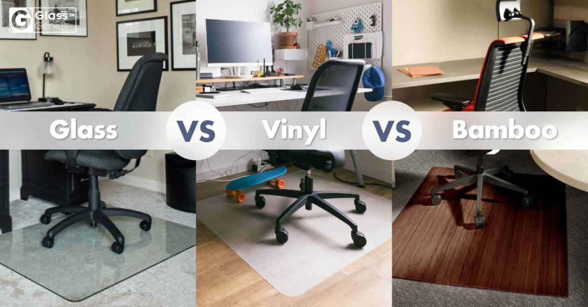 Bamboo Vs Vinyl Vs Glass Chair Mat for Carpet Glass Genius