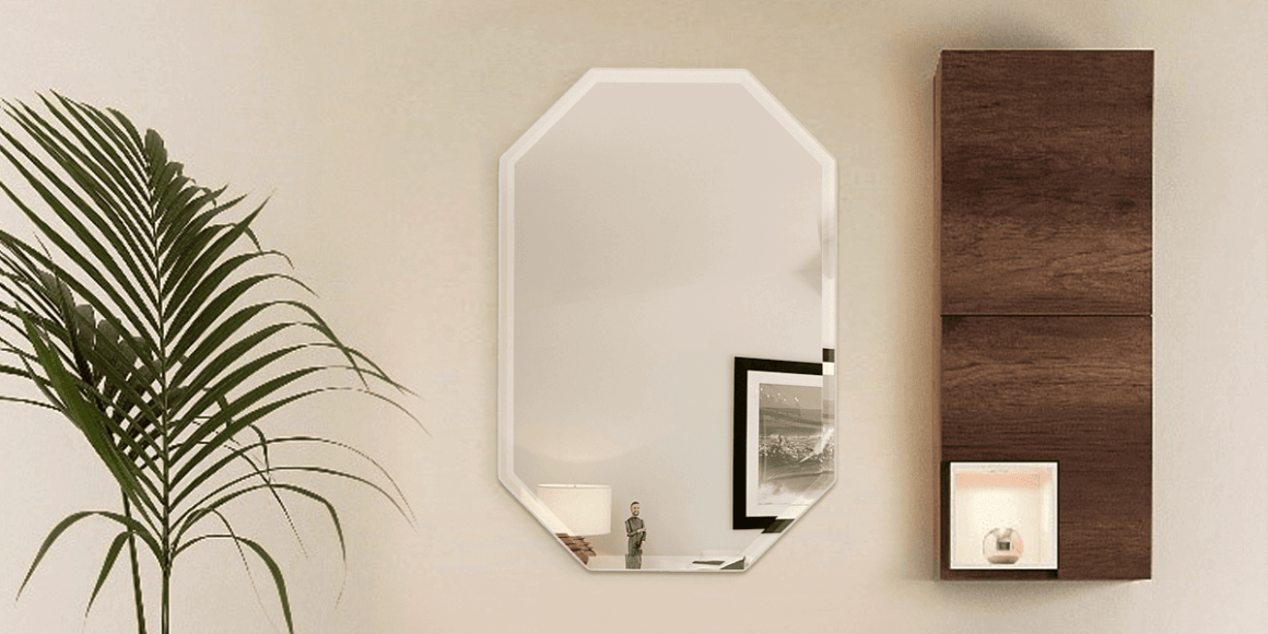 Octagon Mirrors in Bathroom