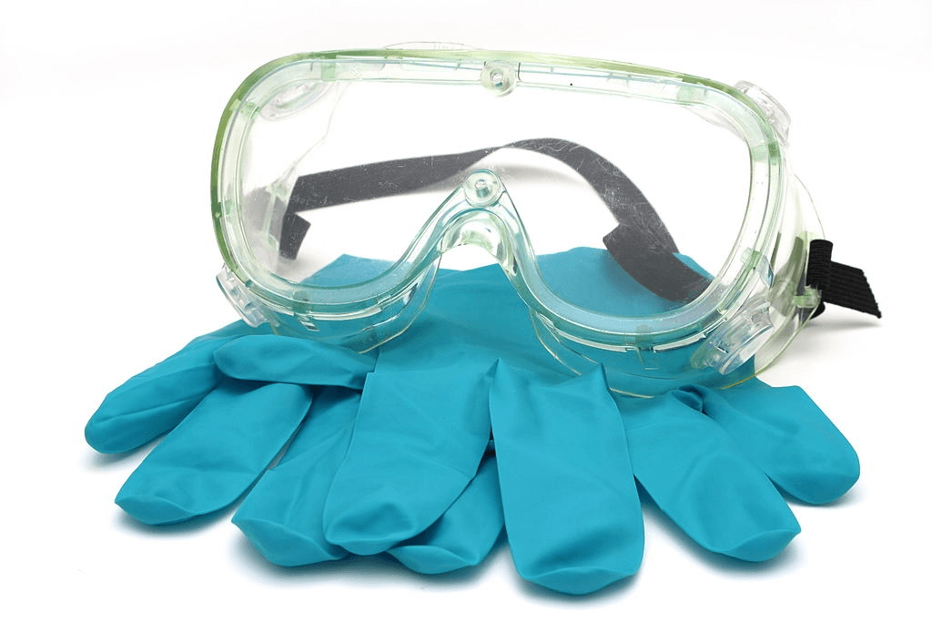 Safety Gloves and Glasses for Cutting Glass