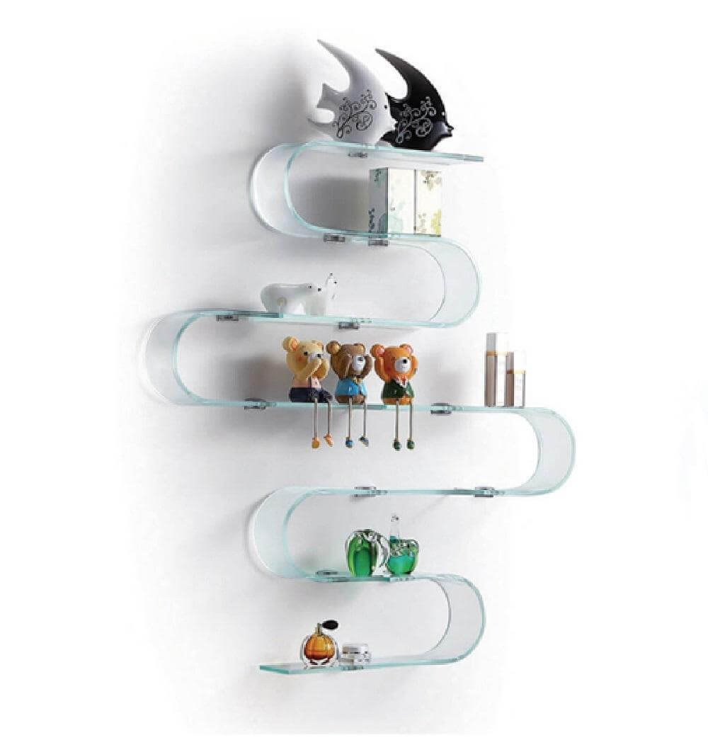 Zigzag Floating Shelves Artistic Display