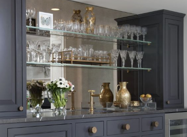 Divine Kitchens LLC  Glass shelves in bathroom, Interior design