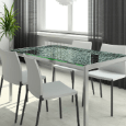 Crackled Glass Dining Table select