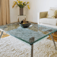 Crackled Glass Coffee Table select