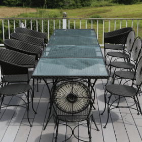 Patio glass table covers