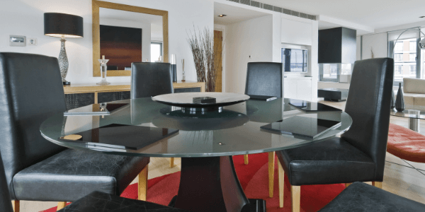 Round Glass top for dining tables
