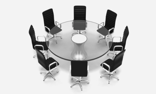Round glass Table Top for Office Use