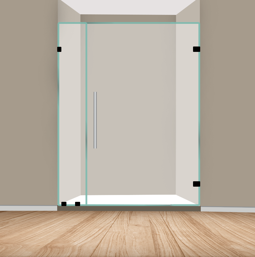 Left Handle Door With Single Panel Shower Door