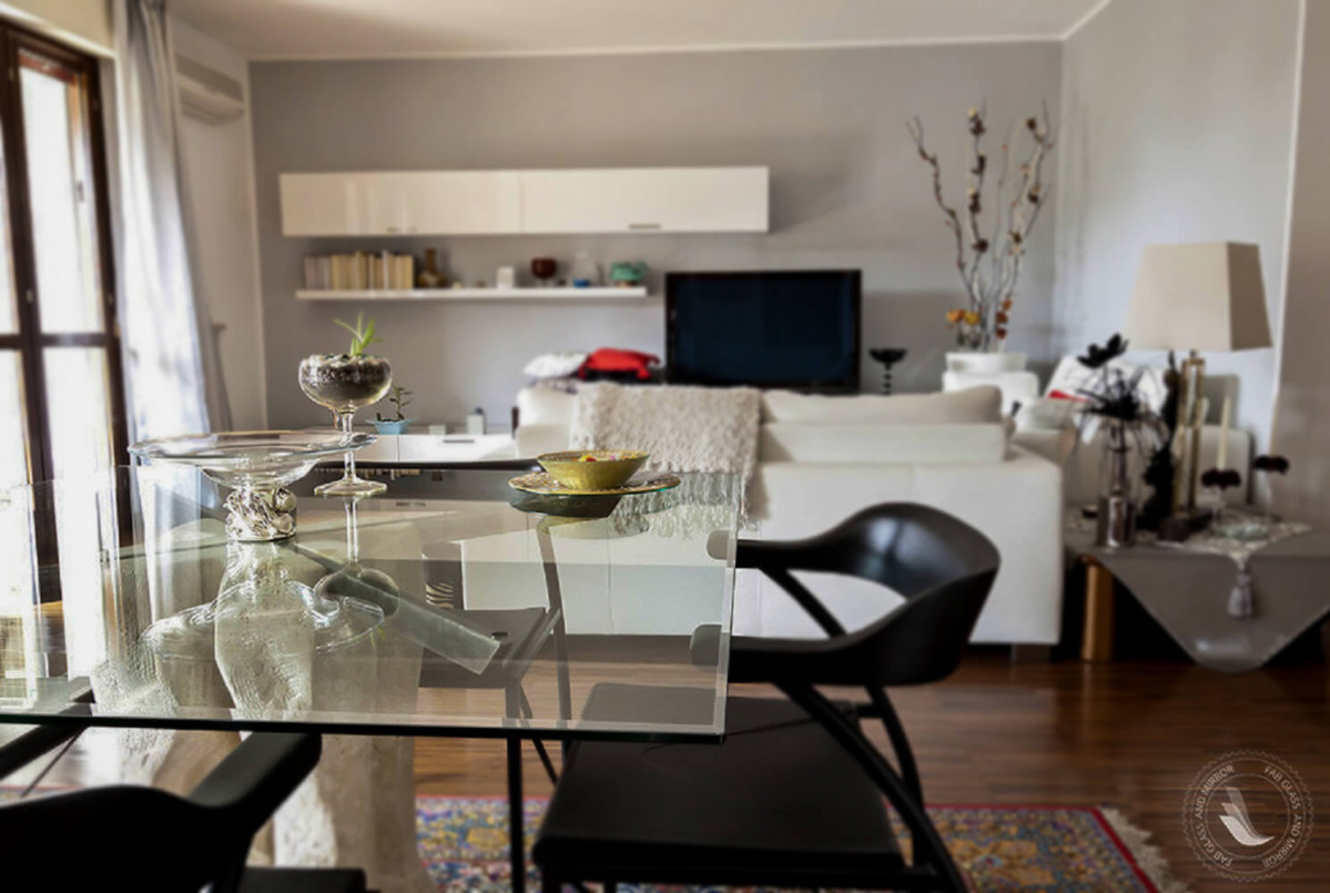 84 inch deals glass dining table