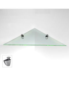 12 Inch x 8 Inch Corner Glass Shelf