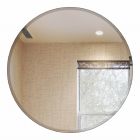 42 Inch Round Beveled Polished Frameless Wall Mirror With Hooks