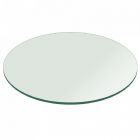 41 Inch Round Glass Table Top 1/4 Inch Thick Clear Tempered Glass With Flat Edge Polished