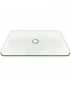 37.5 X 59.5 Inch Rectangle Aquatex Patio Glass Table Top w/ 4 Inch Radius Corner 3/16 Inch Thick Flat Tempered