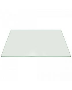 32x36 Inch Rectangle Tempered Glass Table Top 3/8 Inch Thick Pencil Polish Touch Corners
