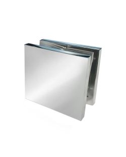 Square Wall Mount U-Clamp Hole For Fixed Glass Panel-Chrome