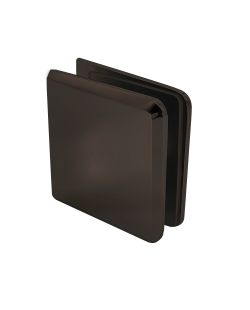 Square Beveled Wall Mount Heavy-Duty Glass Clamp Hole For Fixed Panel Oil Rubbed Bronze