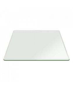 12 Inch Square Glass 1/2 Inch Thick Bevel Polish Tempered Radius Corners