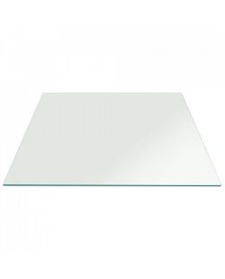 15 Inch Square Glass 1/2 Inch Thick Flat Polished Tempered Radius Corners