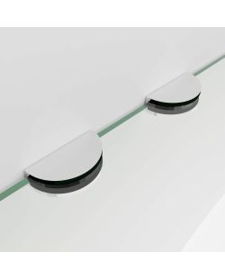 Rounded Chrome Glass Shelf Clamp / Bracket