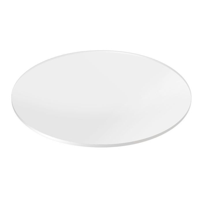 Plexiglass Table Top 18" Clear Round Acrylic Table Top 1/8" with Flat Edge Ideal For Office