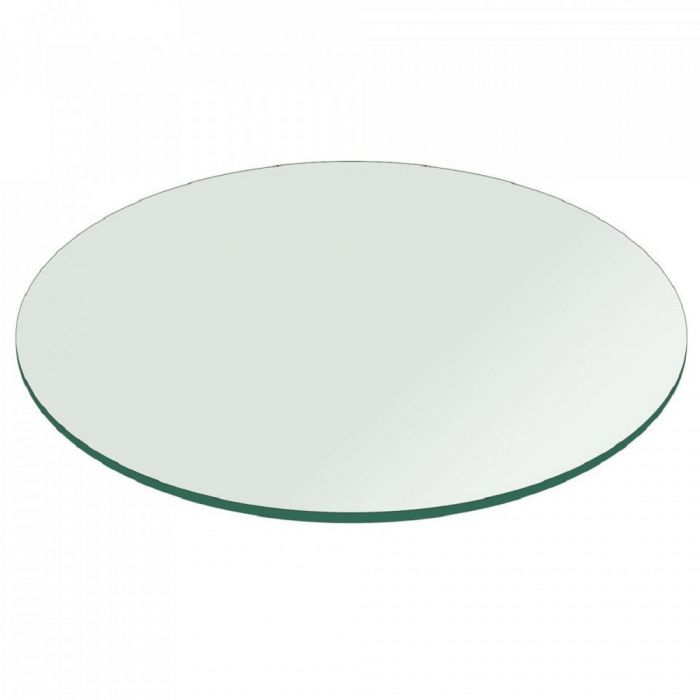 48" Inch Round Clear Tempered Glass Table Top 1/2" thick Flat polish edge 