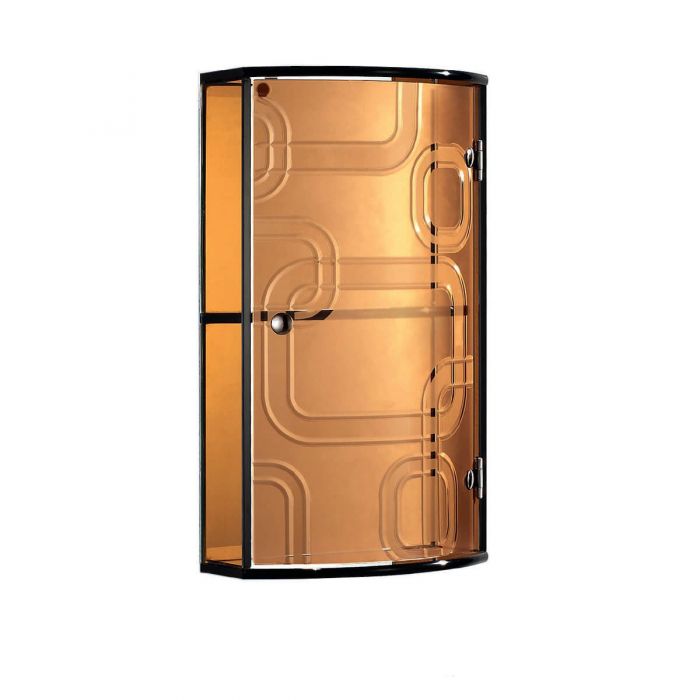 Crystal Bronze Glass For Bathroom Accessories Storage With Two