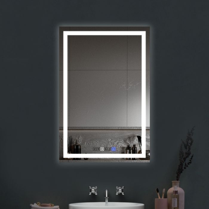 Mirror Lights Stick On Vanity Lighting LED Mirror Light Long Battery Life  Dimmable Touch Control For