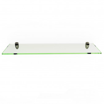 8" x 24" Rectangle 3/8" Clear Tempered Glass Shelf 